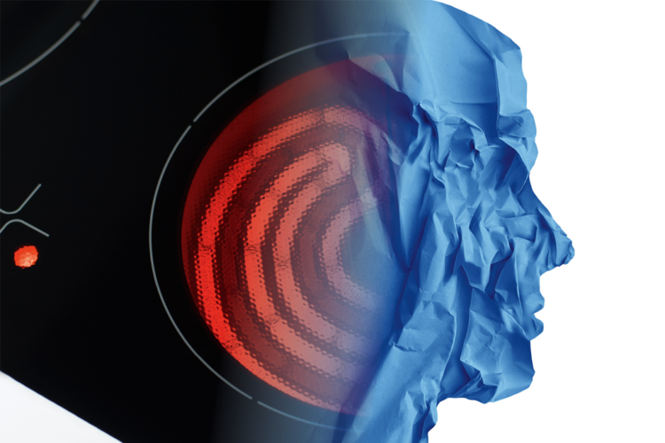 Keittolevy aivoissa.